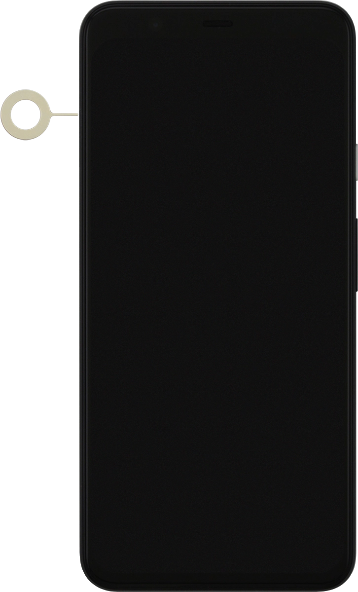 Find the opener for the SIM holder.