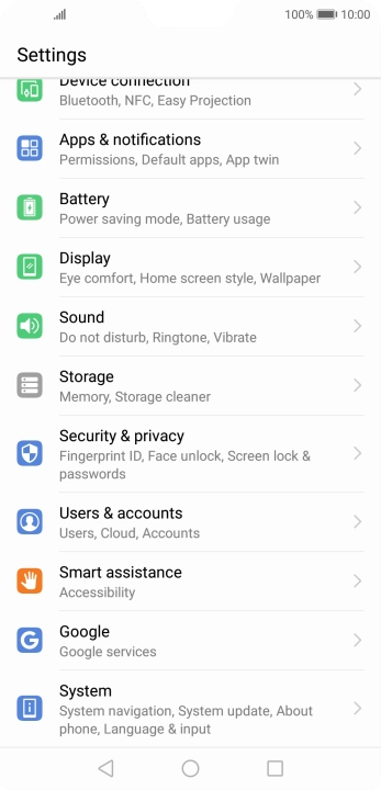 Press Security & privacy.