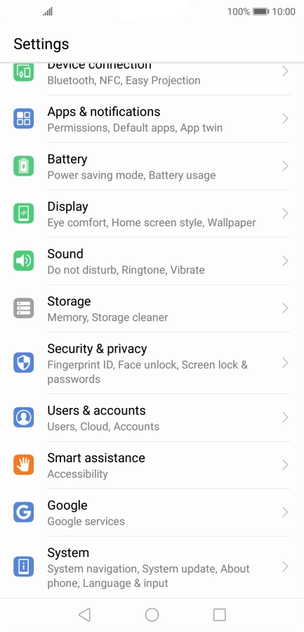 Press Users & accounts.