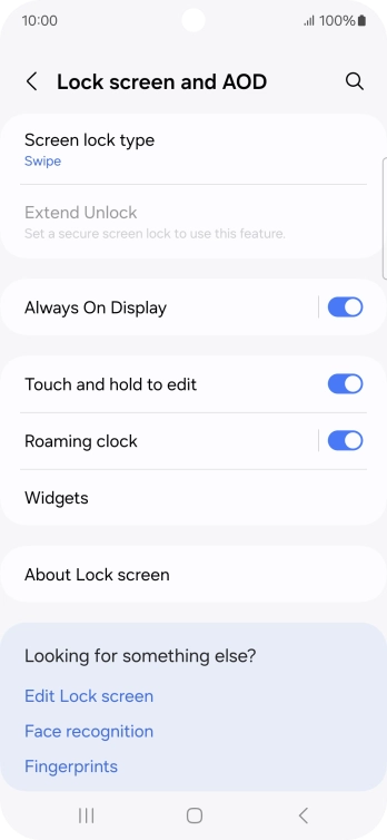 Press Screen lock type.