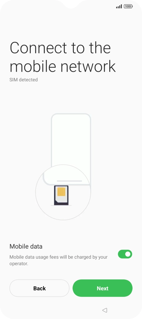 Press the indicator next to 