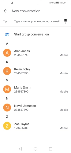 Press the field next to 