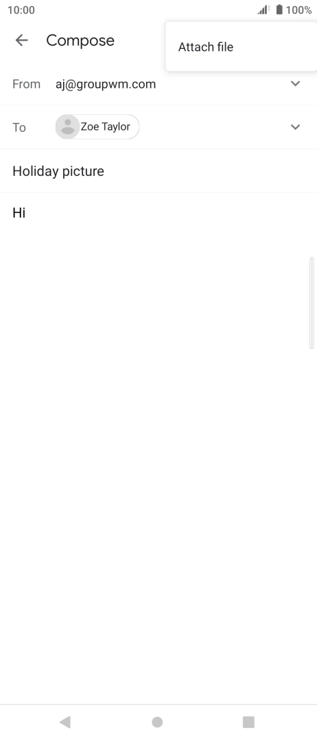 Press Attach file and go to the required folder.