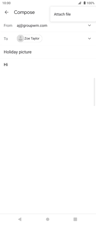 Press Attach file and go to the required folder.