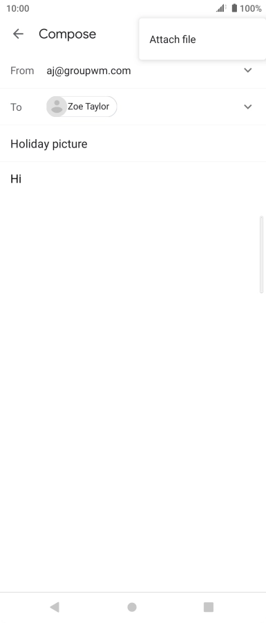 Press Attach file and go to the required folder.