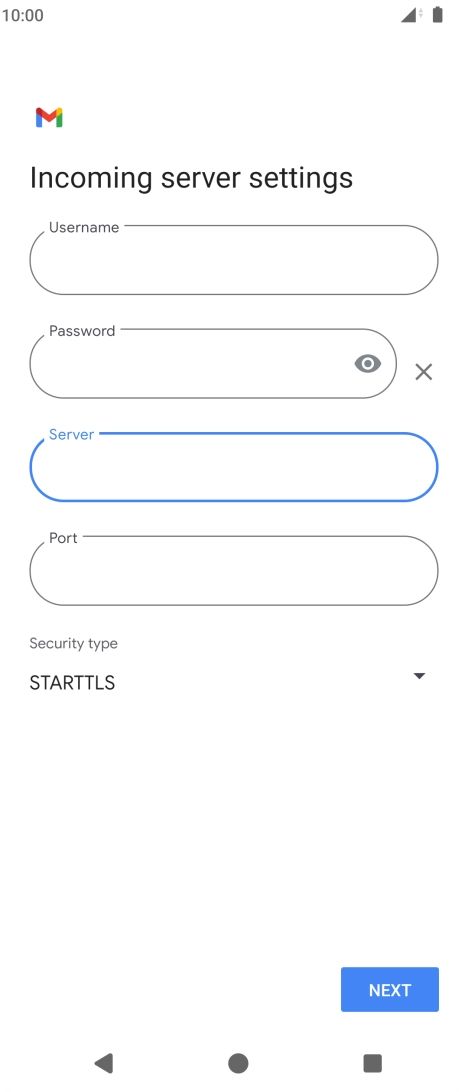 Press the field below 