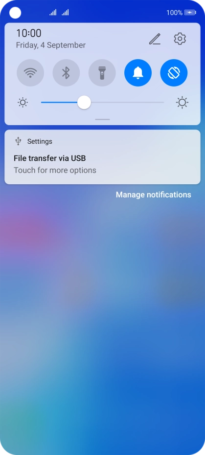 Press Touch for more options.