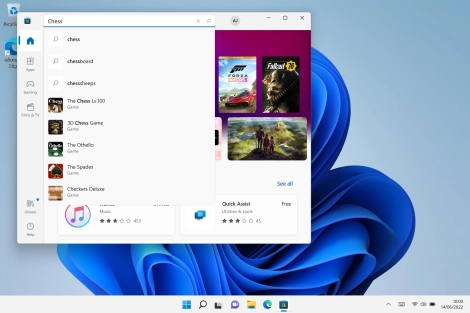 Key in the name or subject of the required app and click the search icon.
