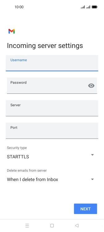 Press the field below 