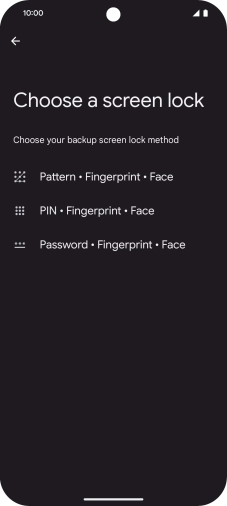 Press the required phone lock code and follow the instructions on the screen to create an additional phone lock code.