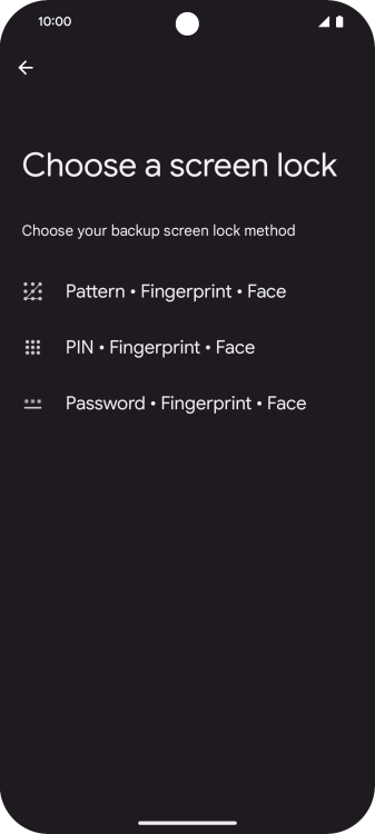 Press the required phone lock code and follow the instructions on the screen to create an additional phone lock code.