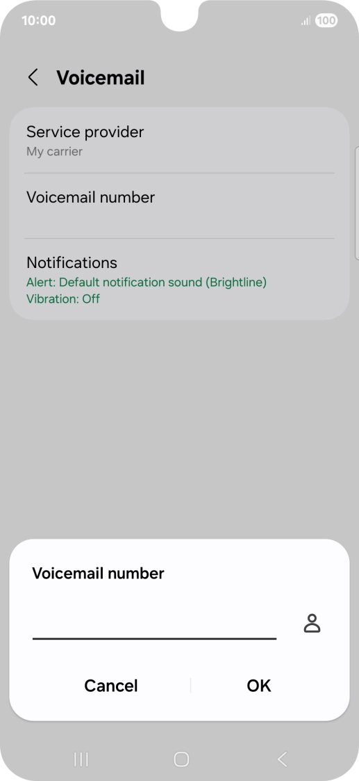 Key in +447953222222 and press OK.