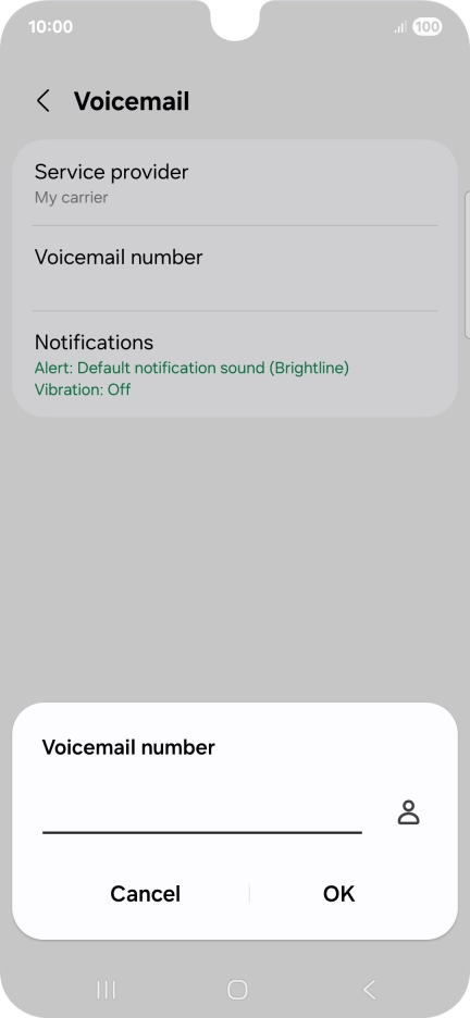 Key in +447953222222 and press OK.