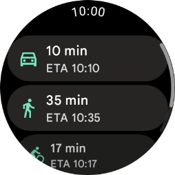 Press the required mode of transportation.