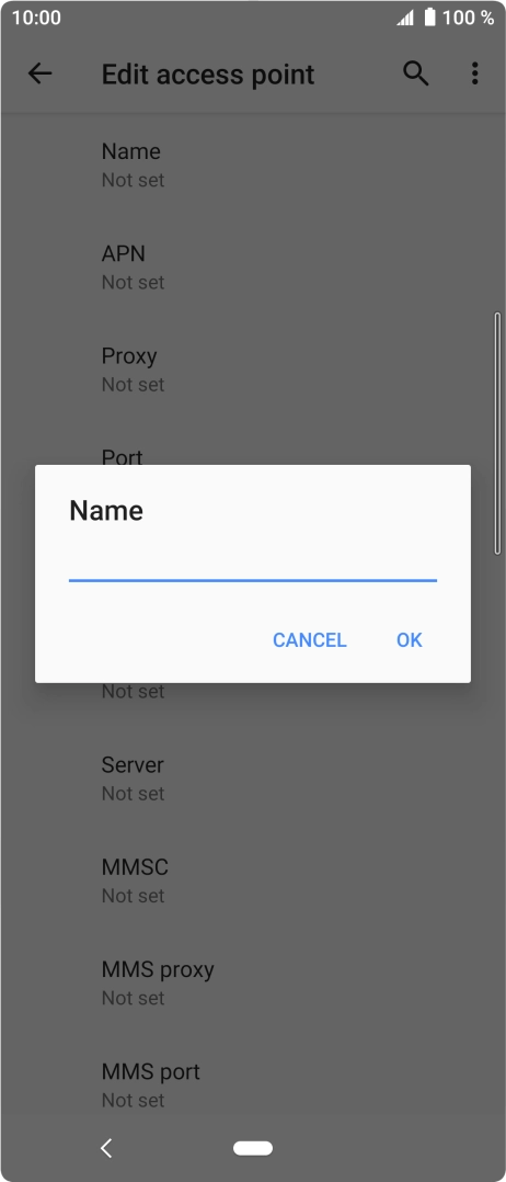 Key in EE Internet and press OK.