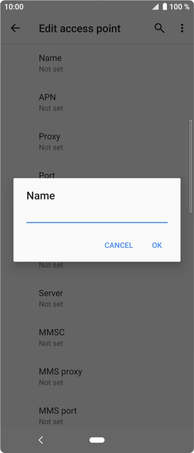 Key in EE Internet and press OK.