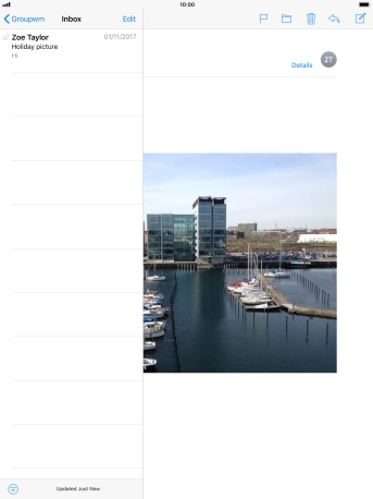 Press the new email message icon.