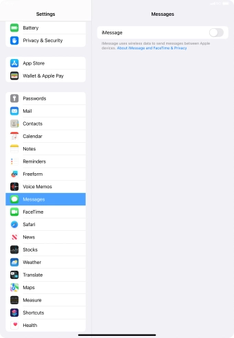 Press the indicator next to 