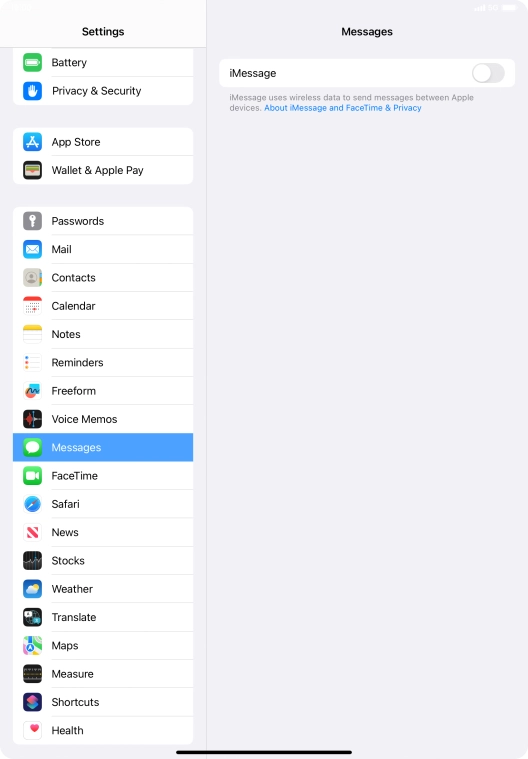 Press the indicator next to 