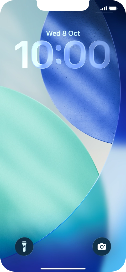 Slide your finger upwards starting from the bottom of the screen.