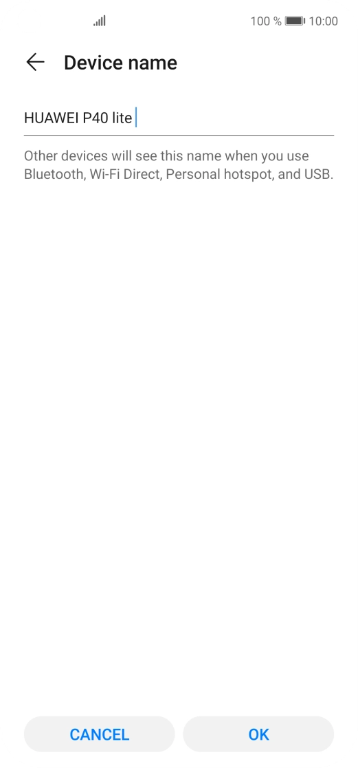 Key in the required Wi-Fi hotspot name and press OK.