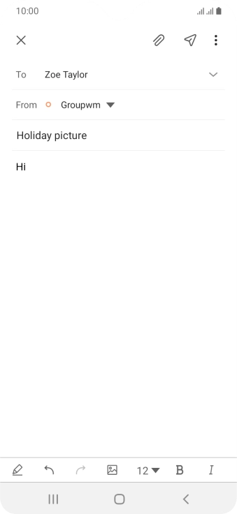 Press the attachment icon.