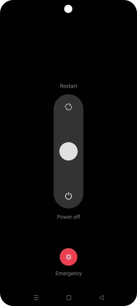 Press and drag the circle downwards.