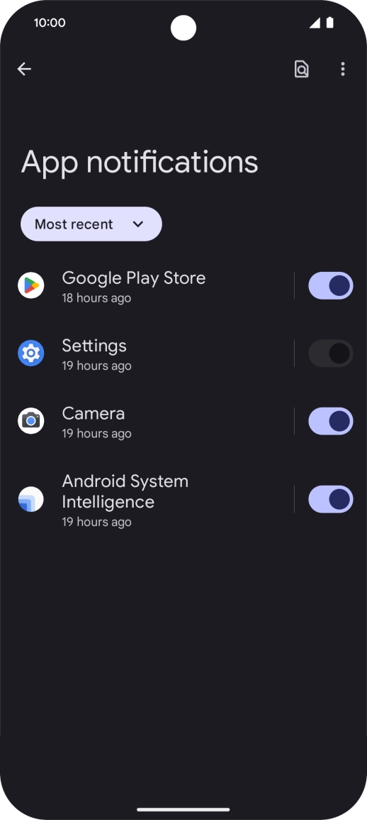 Press the drop down list.