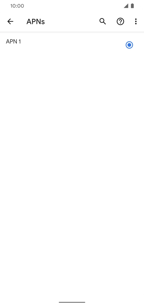 Press the menu icon.