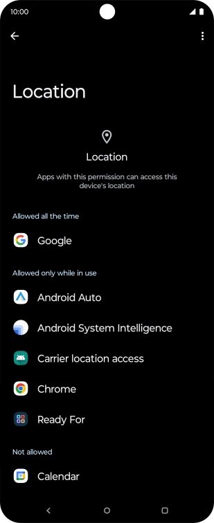 Press the required app.