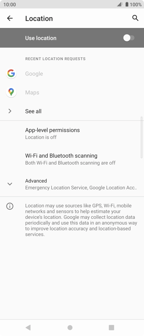 Press the indicator next to 