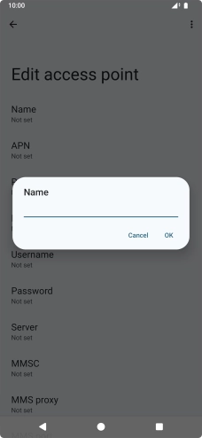 Key in EE Internet and press OK.