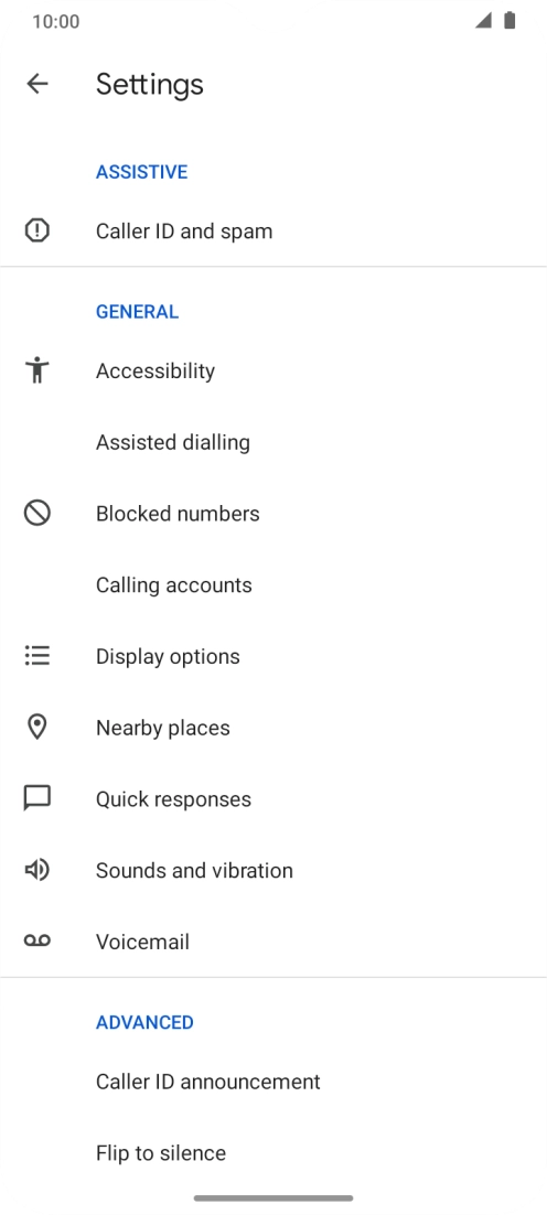 Press Calling accounts.