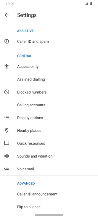 Press Calling accounts.