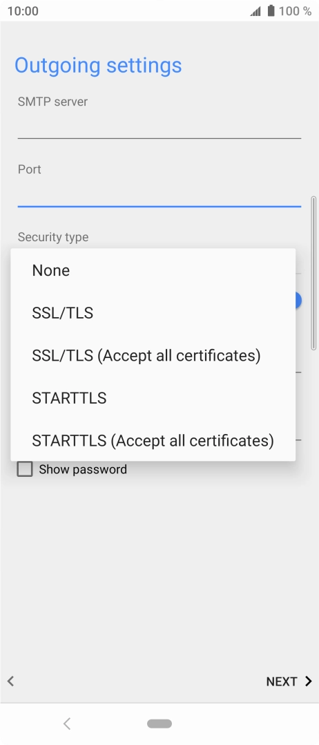 Press None to turn off the function.