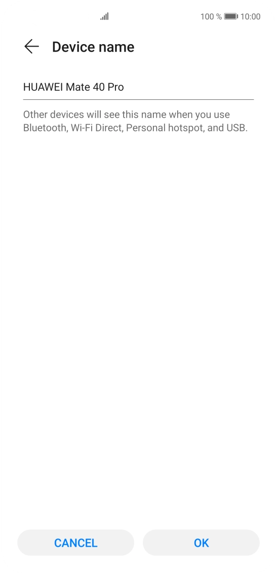 Key in the required Wi-Fi hotspot name and press OK.
