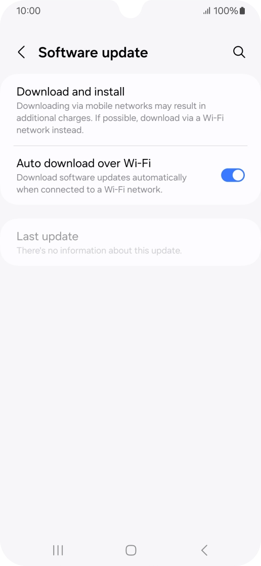 Press Download and install. If a new software version is available, it's displayed. Follow the instructions on the screen to update the phone software.