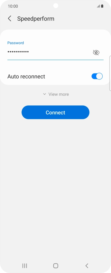 Key in the password for the Wi-Fi network and press Connect.