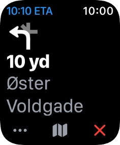 Follow the instructions on the screen to go to the required destination.