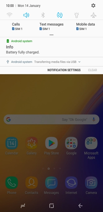 Press the settings icon.