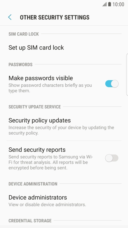 Press Set up SIM card lock.