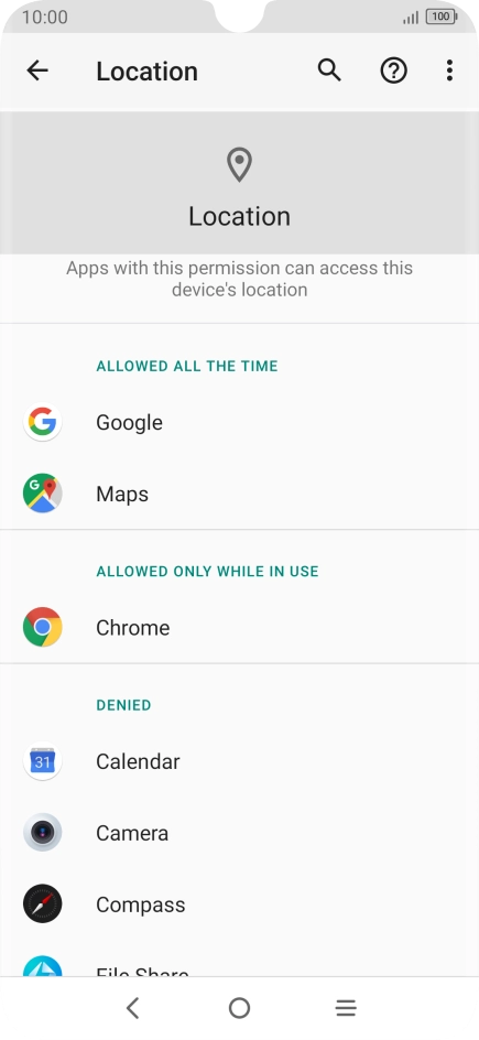 Press the required app.