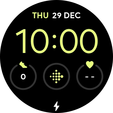 When the battery charging icon is displayed, charging is in progress.