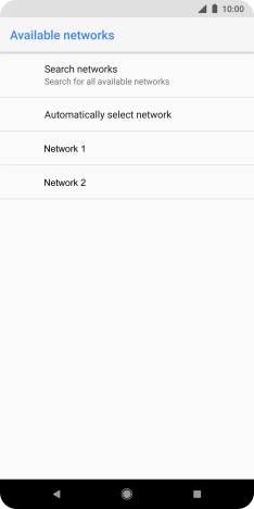 Press the required network.