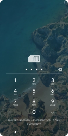 If you're asked to key in your PIN, do so and press the confirm icon. The default PIN is 1111.