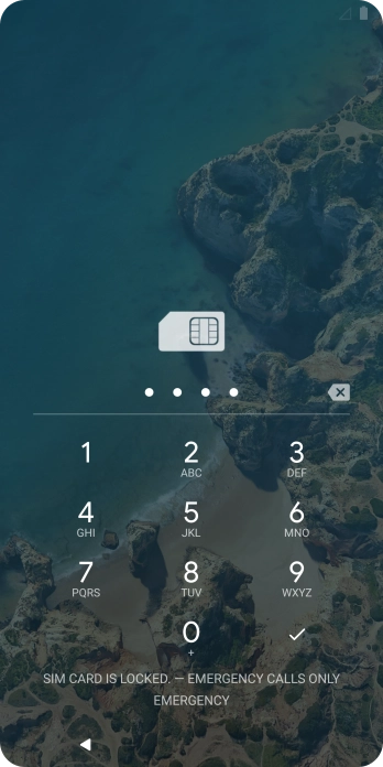 If you're asked to key in your PIN, do so and press the confirm icon. The default PIN is 1111.