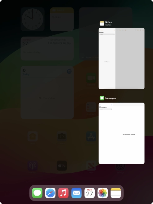 Slide upwards on the required application to end it.