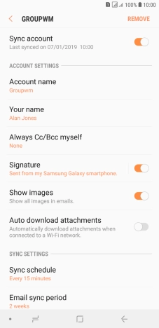 Press the indicator next to 