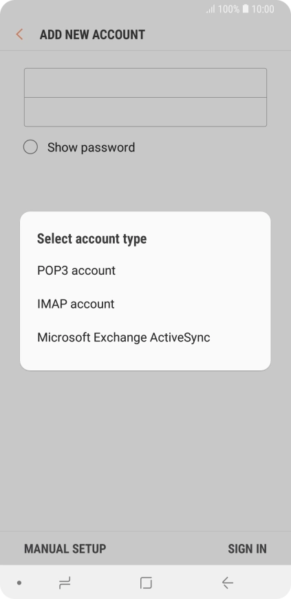 Press IMAP account.
