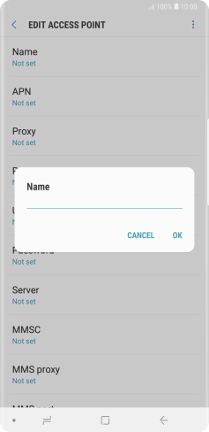 Key in EE Internet and press OK.